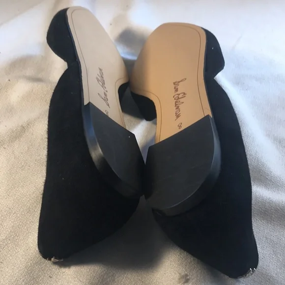 Sam Edelman Rodney Women’s Black Suede Slip On Pointy Toe Ballet Flats Size 8